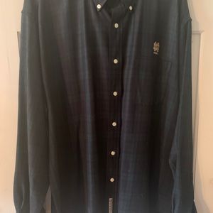 ND logo black watch plaid shirt